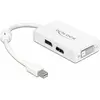 Bild von Delock Mini DP zu (DP, DVI, HDMI, 10 cm), Data + Video Adapter, Weiss