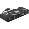 Bild von Delock USB 3.0 Docking (USB-A, 4 Ports), Dockingstation + USB Hub, Schwarz