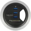 Bild von Delock Tisch-Hub (USB-A, 3 Ports), Dockingstation + USB Hub, Schwarz