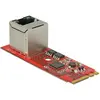 Bild von Delock M.2 Key A+E Netzwerkkarte, 1Gbps (M.2 A Key, M.2 E Key), Netzwerkkarte, Rot