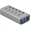 Bild von Delock USB 3.2 Hub (USB-B, 5 Ports), Dockingstation + USB Hub, Grau