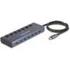 Bild von Delock USB 5 Gbps Hub mit 7 USB Type-C Ports mit Schalter da (USB-C, 7 Ports), Dockingstation + USB Hub, Blau