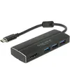 Bild von Delock USB 3.0 Adapter (USB-C, 3 Ports), Dockingstation + USB Hub, Schwarz
