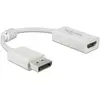 Bild von Delock Monitoradapter DP zu HDMI, passiv, HDR, 4K (HDMI, 10 cm), Data + Video Adapter, Weiss