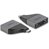 Bild von Delock USB-C Card Reader (USB, USB 3.0, USB-C, USB-C 3.2 Gen 1), Speicherkartenlesegerät, Grau