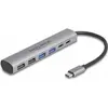 Bild von Delock USB Hub (USB-A, USB-C, 6 Ports), Dockingstation + USB Hub, Grau