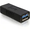Bild von Delock USB-A zu (USB-A, 2 cm), Data + Video Adapter, Schwarz