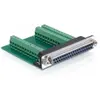 Bild von Delock Sub-D 37 Pin Buchse > Terminalblock 39 Pin (65319), Elektronikkabel + Stecker, Grün, Schwarz