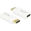 Bild von Delock Monitoradapter DP-Stecker zu HDMI-Buchse (HDMI, 6.20 cm), Data + Video Adapter, Weiss