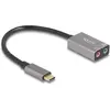 Bild von Delock 67071 - Externe USB Soundkarte mit Type-C Stecker auf 2 x 3,5 mm Klinkenbuchse Pl (USB-C), Soundkarte, Grau