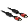 Bild von Delock HDMI (Typ A)   HDMI (Typ A) (5 m), Videokabel, Schwarz, Rot
