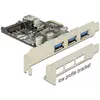 Bild von Delock PCIe USB 3.0 3x extern 1x intern LP SATA Power VIA, Kontrollerkarte