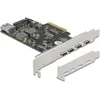Bild von Delock PCI Express x4 Karte zu 4 x USB Type-C  + 1 x USB Typ-A, Kontrollerkarte