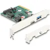Bild von Delock PCI Express x4 Karte zu 1 x extern USB 10 Gbps Type-C  Buchse + 1 x extern USB 10 Gbps Typ-A Buchse, Kontrollerkarte