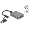 Bild von Delock Card Reader für SD und CFexpress Typ B (USB 3.2 Gen 2, USB-C), Speicherkartenlesegerät, Grau