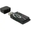 Bild von Delock Mini USB 2.0 Card Reader mit SD und Micro SD Slot (USB 2.0), Speicherkartenlesegerät, Schwarz