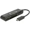 Bild von Delock USB 2.0 USB Type-C 5 Slots, schwarz (USB-C), Speicherkartenlesegerät, Schwarz