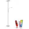 Bild von Just Light, Stehlampe, 11858-55 LED-Stehlampe mit Leseleuchte LED 28 W Stahl