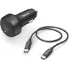 Bild von Hama Kfz-Ladeset, USB-C, 25 Watt, Schwarz, Auto Adapter, Schwarz