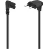 Bild von Hama Netzkabel, beidseitig gewinkelt, Euro-Stecker, Doppelnut/C7, 5 m, Schwarz (5 m), Stromkabel, Schwarz