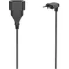 Bild von Hama, Verlängerungskabel, Verlängerungskabel mit gewinkeltem Eurostecker, für innen, 3 m, Schwarz (3 m, CEE 7/16)