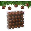 Bild von Relaxdays, Christbaumschmuck, - Weihnachtskugeln 50er Set, Braun/ Silber (50x)