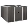 Bild von Uniprodo, Gartenhaus + Gartenschrank, Geräteschuppen Gartenschrank 313 x 179 x 258 cm verzinkter Stahl verschliessbar
