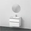 Bild von Duravit, Badmöbelset, D-Neo Möbel-Set, Möbelwaschtisch mit Waschtischunterschrank wandhängend und LED Spiegel (rund), 8