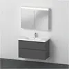 Bild von Duravit, Badmöbelset, D-Neo Möbel-Set, Möbelwaschtisch mit Waschtischunterschrank wandhängend und LED Spiegelschrank, 1