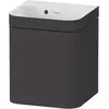 Bild von Duravit, Badmöbelset, Happy D.2 Plus c-bonded Set suspendu, 400x360mm, 1 porte, charnières à droite, sans percement pour