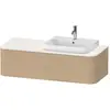 Bild von Duravit, Waschbeckenunterschrank, Happy D.2 Plus Meuble sous-vasque en console suspendu, 1300x550mm, 1 tiroir, pour vasque à poser (130 x 41 x 135 cm)
