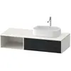 Bild von Duravit, Waschbeckenunterschrank, Zencha Konsolenwaschtischunterbau, 1300x550mm, 1 Auszug, 1 offenes Fach links, Ausschnitt re (65 x 41 x 135 cm)