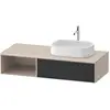 Bild von Duravit, Waschbeckenunterschrank, Zencha Konsolenwaschtischunterbau, 1300x550mm, 1 Auszug, 1 offenes Fach links, Ausschnitt re (65 x 41 x 135 cm)