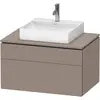 Bild von Duravit, Waschbeckenunterschrank, L-Cube Meuble sous-lavabo en console suspendu, avec plan de toilette en console, 2 tiroirs (82 x 55 x 48.20 cm)