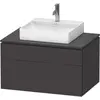 Bild von Duravit, Waschbeckenunterschrank, L-Cube Meuble sous-lavabo en console suspendu, avec plan de toilette en console, 2 tiroirs (82 x 55 x 48.20 cm)