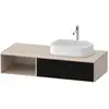 Bild von Duravit, Waschbeckenunterschrank, Zencha Konsolenwaschtischunterbau, 1300x550mm, 1 Auszug, 1 offenes Fach links, Ausschnitt re (65 x 41 x 135 cm)