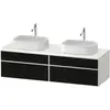 Bild von Duravit, Waschbeckenunterschrank, Zencha Konsolenwaschtischunterbau, 1600x550mm, 2 Auszüge, 2 Schubkästen, 2 Ausschnitte, ZE (61.50 x 55 x 165 cm)