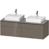 Bild von Duravit, Waschbeckenunterschrank, L-Cube Meuble sous-lavabo en console suspendu, avec plan de toilette en console, 4 tiroirs, pour (142 x 55 x 48.20 cm)
