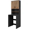 Bild von Vicco Waschmaschinenschrank Irma, Waschmaschinenschrank, Braun, Grau, Gold