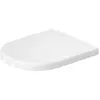 Bild von Duravit, WC Deckel, D-Code WC-Sitz, abnehmbar, Pinbefestigung, 360x440mm, überlappend, Weiss Hochglanz, Edelsta