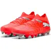 Bild von Puma, Unisex, Fussballschuhe, Future 9 Match Fg/Ag (42), Weiss, Schwarz, Silber, Rot, Orange