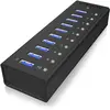 Bild von Icy Box USB Hub High-Speed & Plug Play Connection ,IB-AC6110 (USB-B, 10 Ports), Dockingstation + USB Hub, Schwarz