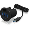 Bild von Icy Box Ib-Hub1403 (USB-A, 4 Ports), Dockingstation + USB Hub, Schwarz