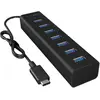 Bild von Icy Box Multiport Docking Station, High-Speed USB 3.0 Hub,IB-HUB1700-C3 (USB-C, 7 Ports), Dockingstation + USB Hub, Schwarz