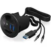 Bild von Icy Box IB-Hub1404A (USB-A, 3 Ports), Dockingstation + USB Hub, Schwarz