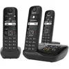 Bild von Gigaset AS690AR Trio - zwart - met antwoordapparaat - 3 handsets, Telefon, Schwarz
