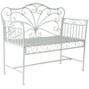 Bild von Outsunny Gartenbank Parkbank Sitzbank Bank Gartenmöbel 2-Sitzer Metall Weiß