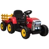 Bild von HOMCOM Elektrischer Traktor Kinder Aufsitztraktor mit MP3 Funktion, 3-6KM/H Rot