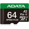 Bild von Adata microSD 64GB Speed Plus UHS-I U3 + Adapter (64 GB, microSDXC, U3, UHS-I), Speicherkarte, Grün, Weiss, Schwarz
