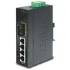 Bild von Planet IP30 Slim Type 4-Port Ethernet Switch +1-Port 100Base-FX(SC) (4 Ports), Netzwerk Switch, Schwarz